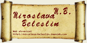 Miroslava Beleslin vizit kartica